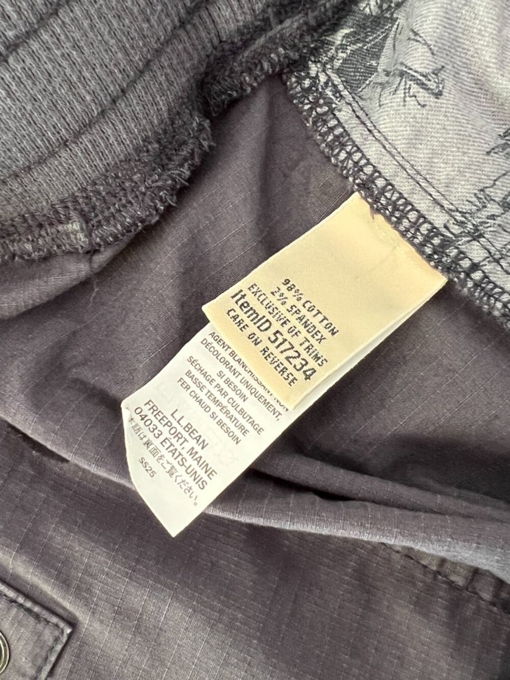 LL Bean drawstring gray khaki shorts Womens 1X Plus regular - Picture 2 of 4